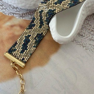 Gyöngy karkötő - kígyó mintával, Miyuki karkötő - ékszer - karkötő - gyöngyös karkötő - Meska.hu