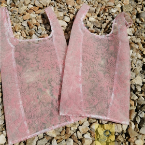 Mintás organza ajándékos táska, ökotáska - kicsi, rózsaszín  - táska & tok - kézitáska & válltáska - kézitáska - Meska.hu