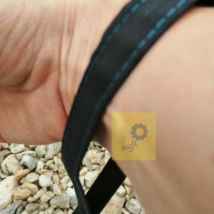 Csuklópánt kézitáskához - fekete vízlepergető anyagból türkiz színű öltésekkell, Táska & Tok, Táskapánt & Alkatrész, Varrás, MESKA