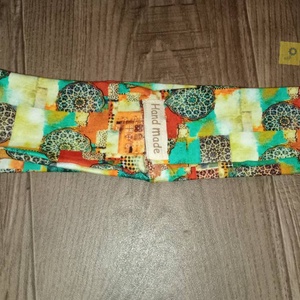 Széles fejpánt - mandala mintás - ruha & divat - sál, sapka, kendő - fejpánt - Meska.hu