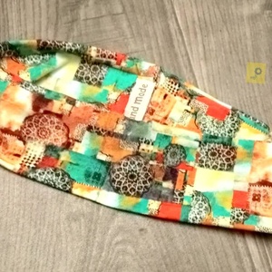 Széles fejpánt - mandala mintás - ruha & divat - sál, sapka, kendő - fejpánt - Meska.hu