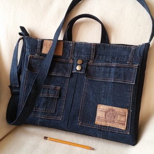 Laptop táska farmerből -  - Meska.hu