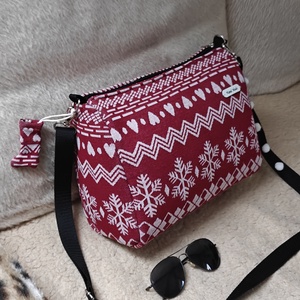 Karácsonyi hópelyhes  táska - táska & tok - kézitáska & válltáska - válltáska - Meska.hu