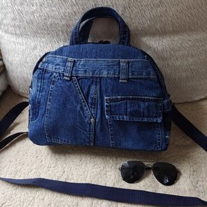 Farmer patchwork kézitáska - táska & tok - kézitáska & válltáska - vállon átvethető táska - Meska.hu