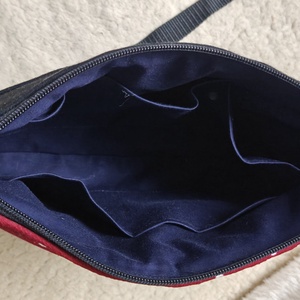 Bordó pöttyös textil táska - táska & tok - kézitáska & válltáska - vállon átvethető táska - Meska.hu