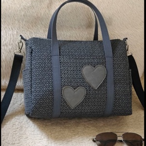 Szürke apró mintás kézitáska - Meska.hu