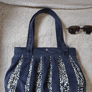 Farmer és mintás csíkoska - táska & tok - kézitáska & válltáska - alkalmi táska - Meska.hu