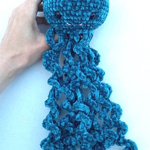 Zsenília polip / medúza türkiz színben  - játék & sport - plüssállat & játékfigura - polip - Meska.hu