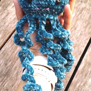 Zsenília polip / medúza türkiz színben  - játék & sport - plüssállat & játékfigura - polip - Meska.hu