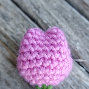 Tulipán kulcstartó - táskadísz PINK - táska & tok - kulcstartó & táskadísz - táskaakasztó - Meska.hu