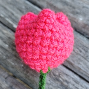 Tulipán kulcstartó - táskadísz HOT PINK - táska & tok - kulcstartó & táskadísz - táskaakasztó - Meska.hu
