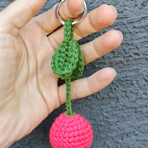 Tulipán kulcstartó - táskadísz HOT PINK - táska & tok - kulcstartó & táskadísz - táskaakasztó - Meska.hu