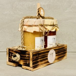 Nussy Kamrája -  Ajándék Fa ládika házi lekvárjainkkal  - RENDELÉSRE - élelmiszer - lekvár - Meska.hu