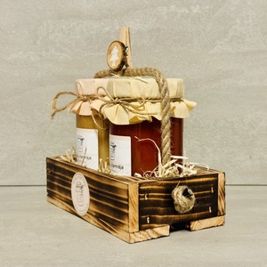 Nussy Kamrája -  Ajándék Fa ládika házi lekvárjainkkal  - RENDELÉSRE - élelmiszer - lekvár - Meska.hu