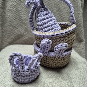 Nyuszifül Húsvéti szett - ünnepi díszek, dekorációk - húsvéti díszek és dekorációk - húsvéti asztaldíszek - Meska.hu