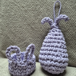 Nyuszifül Húsvéti szett - ünnepi díszek, dekorációk - húsvéti díszek és dekorációk - húsvéti asztaldíszek - Meska.hu