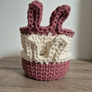 Nyuszifüles kosarak - ünnepi díszek, dekorációk - húsvéti díszek és dekorációk - húsvéti asztaldíszek - Meska.hu