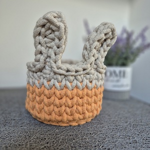 Horgolt nyuszi tároló, Otthon & Életmód, Tárolás & Rendszerezés, Tárolókosár, , MESKA