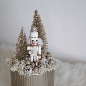 Aranyló játék erdő - Adventi asztaldísz  - karácsony - karácsonyi lakásdekoráció - karácsonyi lakásdíszek - Meska.hu