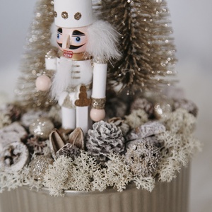 Aranyló játék erdő - Adventi asztaldísz  - karácsony - karácsonyi lakásdekoráció - karácsonyi lakásdíszek - Meska.hu