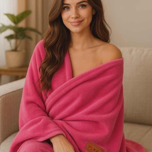  Fleece takaró dupla pink rózsaszín, Otthon & Életmód, Lakástextil, Felnőtt takaró, pléd, Varrás, MESKA