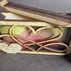 Homokceremónia doboz  gravírozott végtelen és szív szimbólummal - esküvő - emlék & ajándék - nászajándék - ceremónia szett - Meska.hu