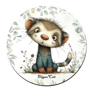 Játékos felfedező, a vadászgörény mintás pohár alátét, Otthon & Életmód, Konyhafelszerelés, tálalás, Tálalás, Tányér- és poháralátét, , MESKA