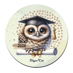 Bagoly - 2026 évi Ballagásra mintás poháralátét, , , MESKA