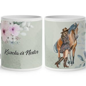 Kérd a neveddel - Szépséges lovas mintás bögre, Otthon & Életmód, Konyhafelszerelés, tálalás, Tálalás, Bögre & Csésze, , MESKA