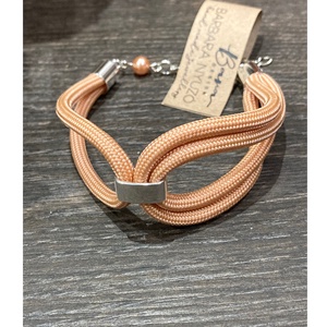 Beige twist szett karkötővel - ékszer - ékszerszett - Meska.hu