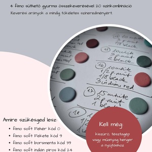 FIMO SOFT süthető gyurma szín keverési útmutató-4 - Meska.hu