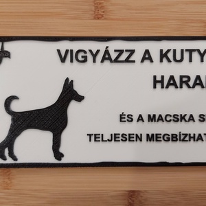 Harapós kutyára figyelmeztető tábla, Otthon & Életmód, Ház & Kert, Névtábla, Mindenmás, MESKA