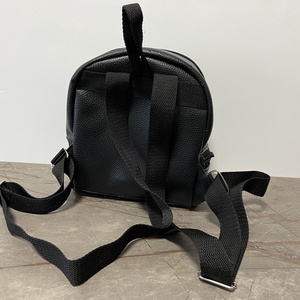 Éjfekete műbőr mini hátizsák - táska & tok - hátizsák - hátizsák - Meska.hu