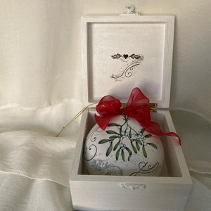 Fagyöngy karácsonyi gömb - karácsony - karácsonyi lakásdekoráció - karácsonyi lakásdíszek - Meska.hu