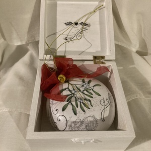 Fagyöngy karácsonyi gömb - karácsony - karácsonyi lakásdekoráció - karácsonyi lakásdíszek - Meska.hu