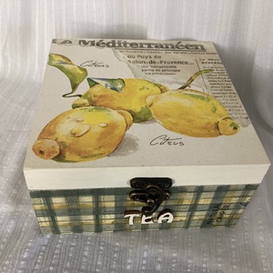 Citromos teás, Otthon & Életmód, Tárolás & Rendszerezés, Doboz, Decoupage, transzfer és szalvétatechnika, Festett tárgyak, MESKA