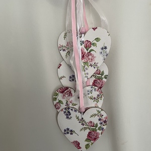 Szivecskék, Otthon & Életmód, Dekoráció, Ajtó- és ablak dekoráció, Ajtótábla, Decoupage, transzfer és szalvétatechnika, MESKA