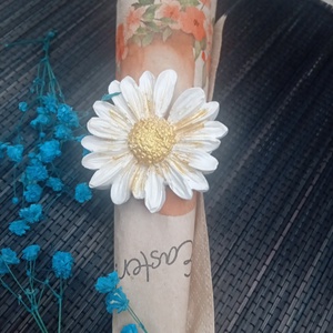 Margaréta szalvétagyűrű szett  6 db, Otthon & Életmód, Konyhafelszerelés, tálalás, Tálalás, Szalvétatartó, szalvétagyűrű, , MESKA