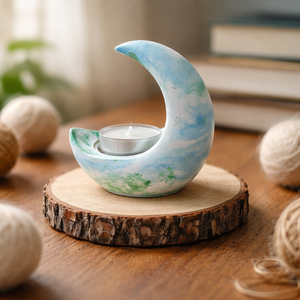 Félhold alakú mécsestartó  - otthon & életmód - gyertya, illat, aroma - aromalámpa - Meska.hu