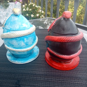 Witchy fantasy tojás , Otthon & Életmód, Dekoráció, Asztal és polc dekoráció, Dekorációs tál, tartó, , Fantasy kedvelők, boszorkányos dekorációs.

Egy tojást körbefonó kígyót ábrázoló dekoratív kerámia-..., MESKA
