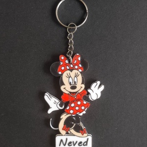 Egyedi neves Minnie egér kulcstartó - Meska.hu