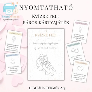 Kvízre Fel! - Nyomtatható páros kvízjáték, Játék & Sport, Táblajáték és Kártyajáték, Kártya, , MESKA