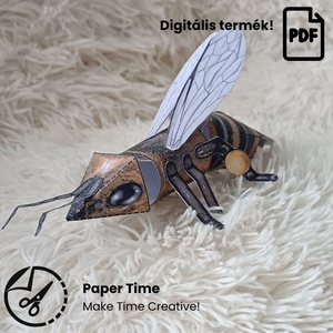 Realisztikus Papír Méhecske � DIY Papercraft Template - művészet - makett, modell - Meska.hu