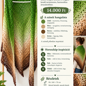 �Föld illata Horgolt kendő - Meska.hu