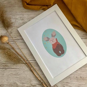 Dundi nyuszi print - otthon & lakás - dekoráció - falra akasztható dekor - Meska.hu Dundi nyuszi print - otthon & lakás - dekoráció - falra akasztható dekor - Meska.hu