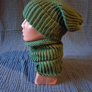 DHG Piuma Classics Ivy 100% extra finom merino gyapjú fonalból kézzel készült sapka-körsál szett  - ruha & divat - sál, sapka, kendő - sapka & sál szett - Meska.hu