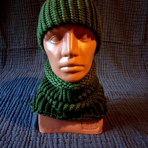 DHG Piuma Classics Ivy 100% extra finom merino gyapjú fonalból kézzel készült sapka-körsál szett  - ruha & divat - sál, sapka, kendő - sapka & sál szett - Meska.hu