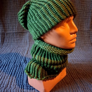 DHG Piuma Classics Ivy 100% extra finom merino gyapjú fonalból kézzel készült sapka-körsál szett  - Meska.hu