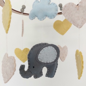 Elefántos kiságyforgó - Meska.hu