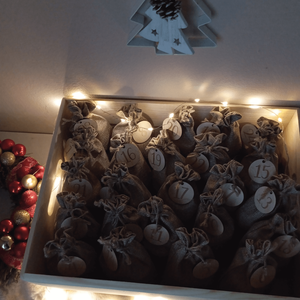 Adventi naptár- láda állatkákkal - karácsony - adventi díszek - adventi naptár - Meska.hu